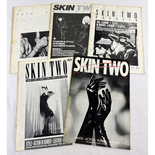 136 - First 5 issues of Skin Two, specialist fetish adult erotic magazine from the 1980's. First 2 issues ... 