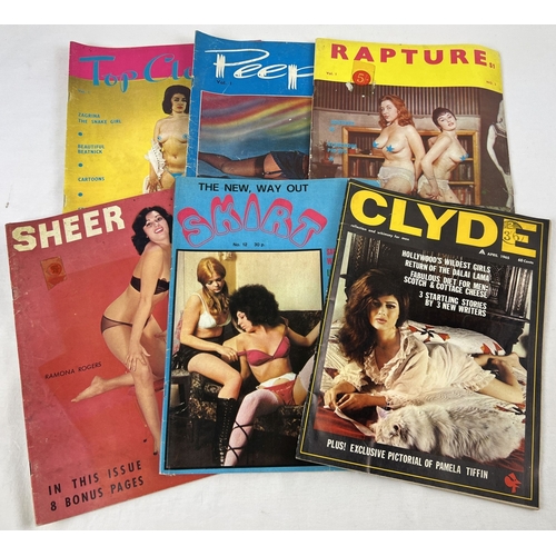 166 - 6 assorted vintage 1960's adult erotic/glamour magazines to include 2 first issue Volume 1 No. 1's. ... 