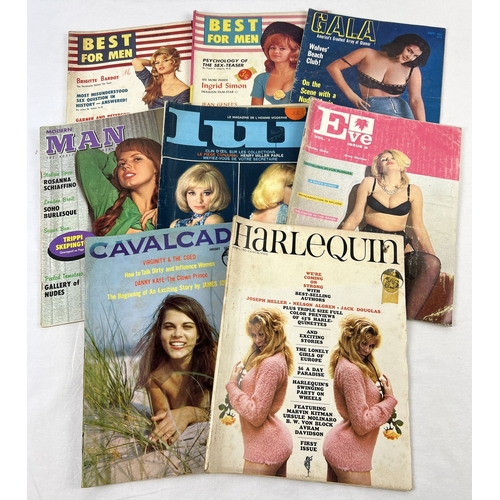 167 - 8 assorted vintage 1960's adult erotic/glamour magazines to include Best for Men, Gala, Modern Man a... 