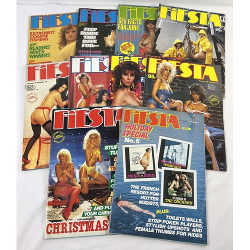 175 - 10 vintage 1980's issues of Fiesta, adult erotic magazine, to include Holiday Special No. 6 and Chri... 