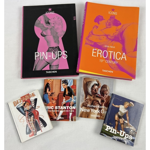 196 - 6 adult erotic photographic and illustrated paperback books from Taschen. 2 books from the Icons ran... 