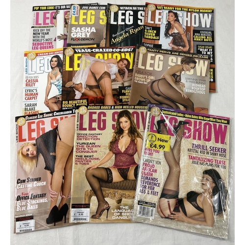 197 - 10 issues of Leg Show, adult erotic magazine, all dating from the late 2000's. To include 1 issue ce... 