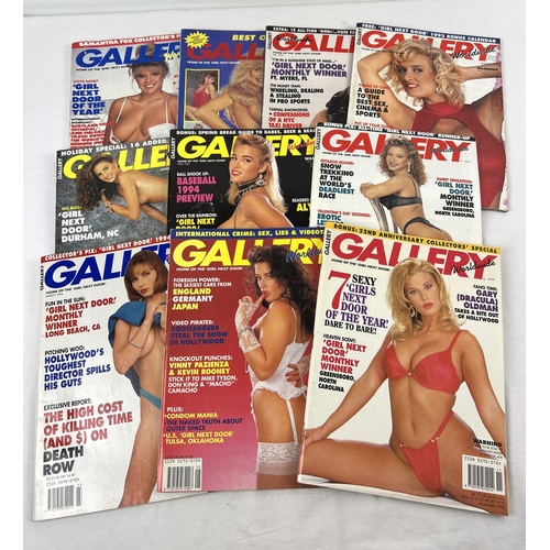 243 - 10 issues of Gallery, adult erotic magazine from the 1990's to include The Best of 20th Anniversary ... 