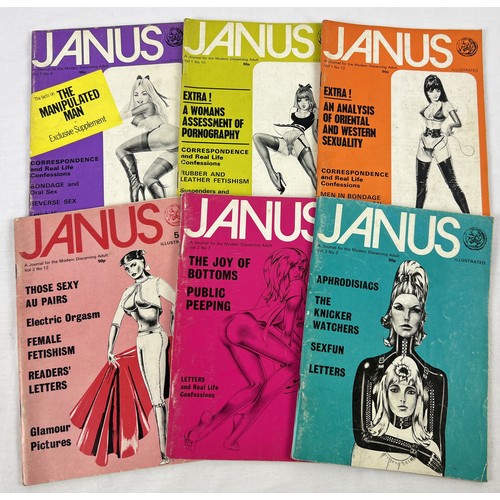 137 - 6 vintage early 1970's issues of Janus; A Journal for the Modern Discerning Adult from 1972/3. Small... 