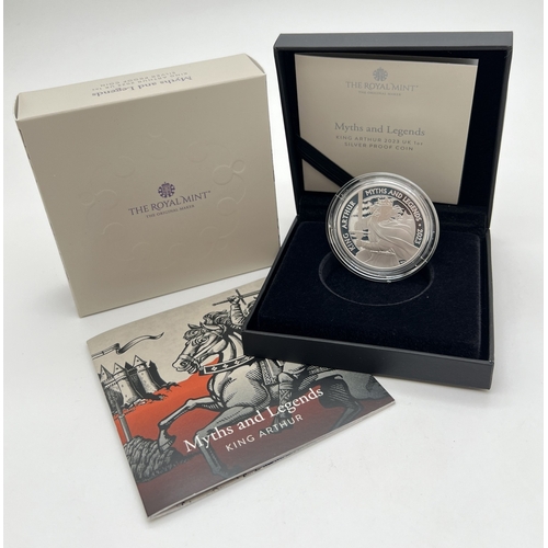 3 - A boxed limited edition 2023 silver proof Myths and Legends King Arthur £2 coin by The Royal Mint. K... 