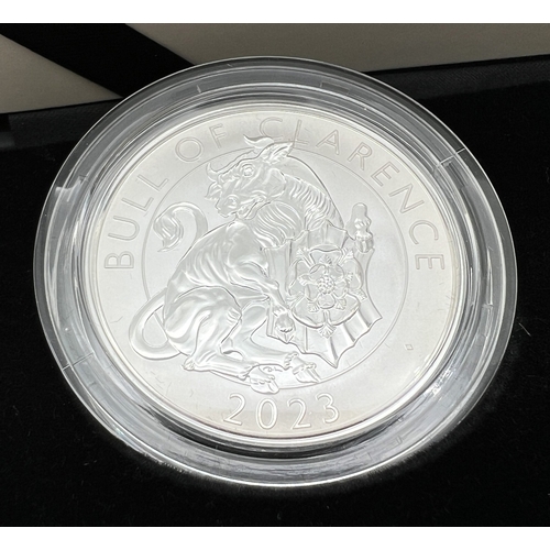 9 - A 2023 double set of The Royal Tudor Beasts, The Bull Of Clarence silver proof £2 coins by The Royal... 