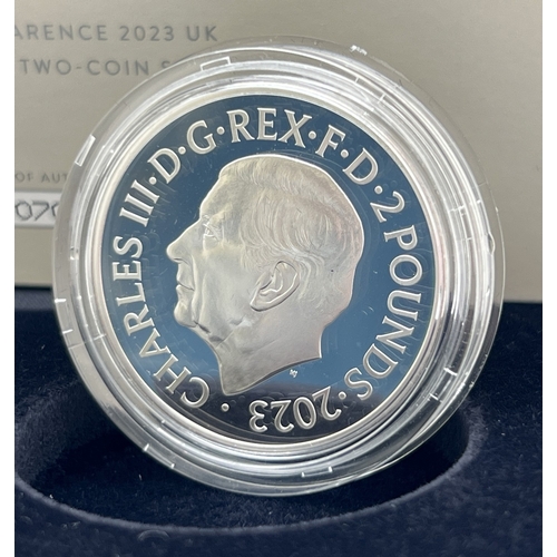 9 - A 2023 double set of The Royal Tudor Beasts, The Bull Of Clarence silver proof £2 coins by The Royal... 