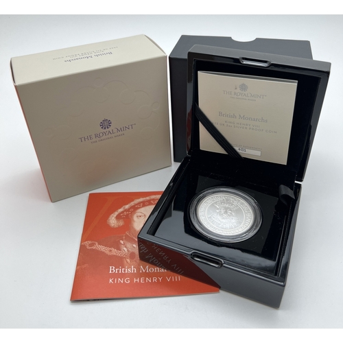 10 - A 2023 limited edition British Monarchs King Henry VIII 2oz silver proof £5 coin by The Royal Mint. ... 