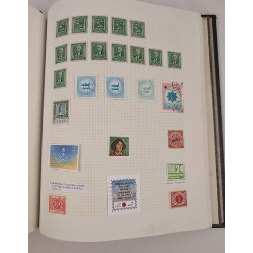 118 - 2 vintage stamp stock books containing a collection of stamps from around the world. Blue album cont... 