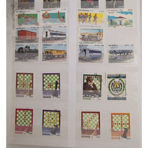 127 - 2 vintage stamp stock books containing both British and foreign stamps in varying conditions. To inc... 