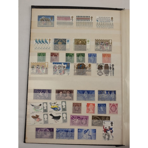 127 - 2 vintage stamp stock books containing both British and foreign stamps in varying conditions. To inc... 