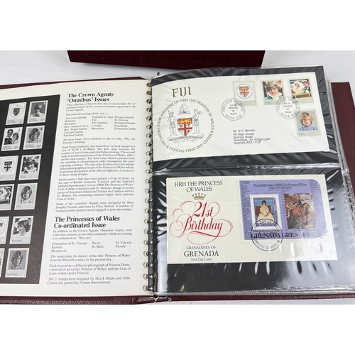 129 - A presentation folder of HRH The Princess Of Wales First Day Covers, celebrating the 21st Birthday o... 