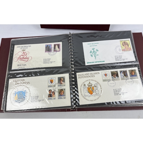 129 - A presentation folder of HRH The Princess Of Wales First Day Covers, celebrating the 21st Birthday o... 