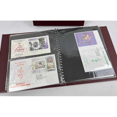 129 - A presentation folder of HRH The Princess Of Wales First Day Covers, celebrating the 21st Birthday o... 