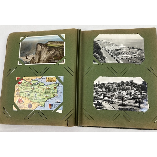 170 - A vintage album of approx. 120 assorted vintage, mostly black & white postcards, together with 25 lo... 