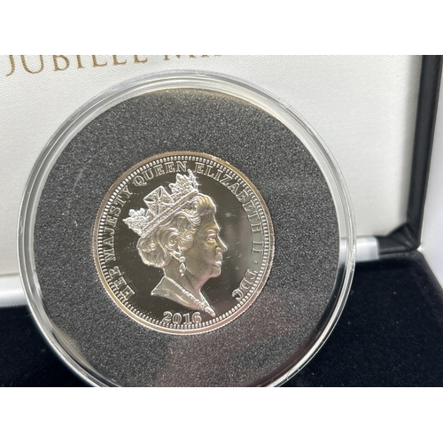 80 - A boxed Queen Elizabeth II 2016 90th Birthday Silver Proof Piedfort £5 coin. Limited Edition of 99. ... 