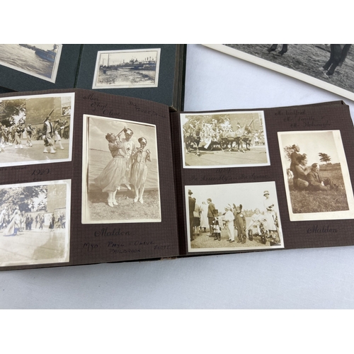 248 - A quantity of assorted vintage photograph albums containing images of animals, people in period dres... 