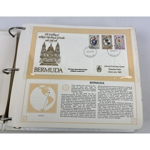 131 - A 1981 Charles and Diana Royal Wedding collectors folder of First Day Covers from The Summer Collect... 