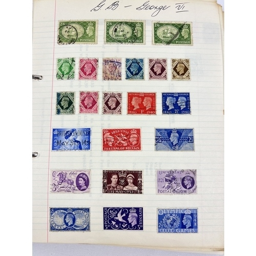 147 - A vintage album containing a collection of British and World Antique and vintage stamps. Sovereign h... 