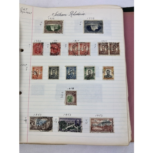 147 - A vintage album containing a collection of British and World Antique and vintage stamps. Sovereign h... 