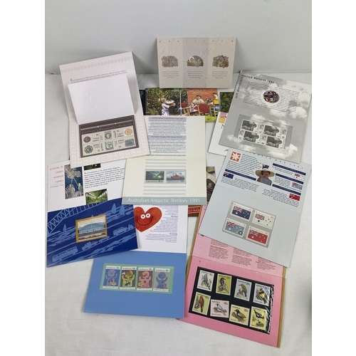 156 - 14 assorted Australia Post mint stamp presentation packs, mostly from the 1990's. To include Sheffie... 