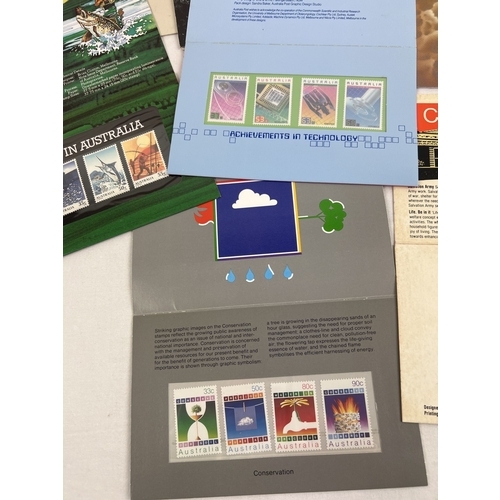 157 - 14 assorted Australia Post mint stamp presentation packs from the 1980's. To include Americas Cup, S... 