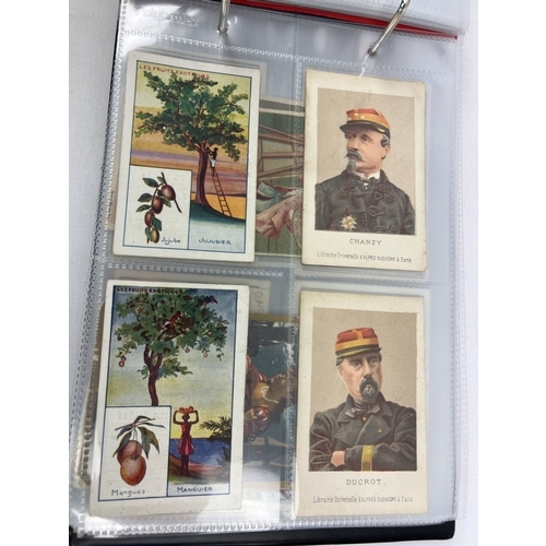 232 - An album of 200+ assorted Victorian & Edwardian continental large sized collectors cards, mostly Fre... 