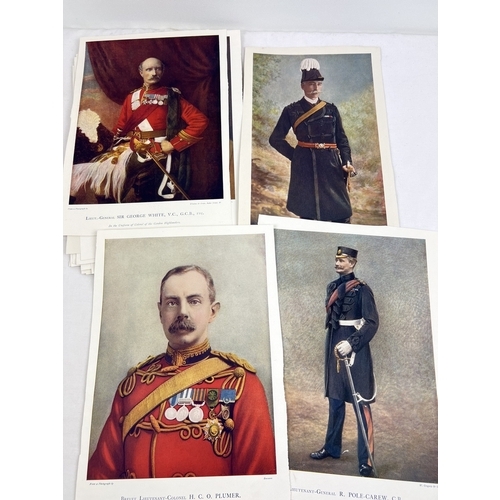 247 - A quantity of 70 coloured prints of Victorian (Boer War era) military leaders in uniform, the revers... 