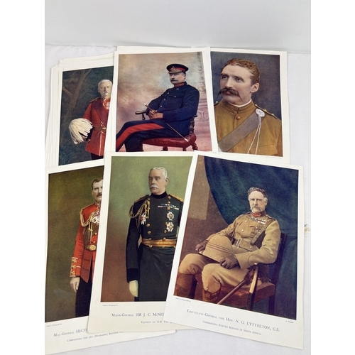 247 - A quantity of 70 coloured prints of Victorian (Boer War era) military leaders in uniform, the revers... 