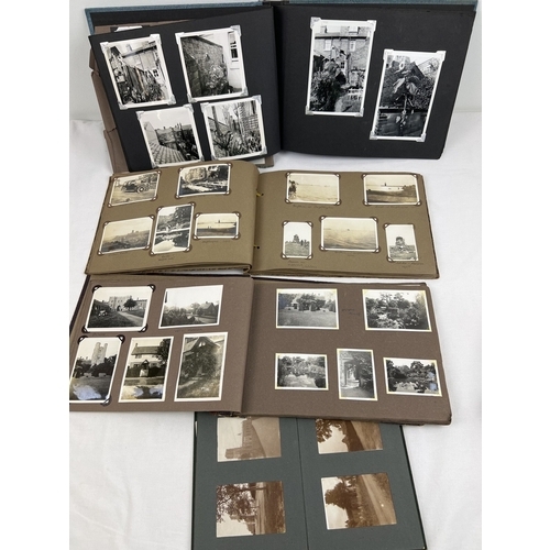 266 - 5 vintage photo albums containing photos predominantly from the 1930's & 40's to include cars, ships... 