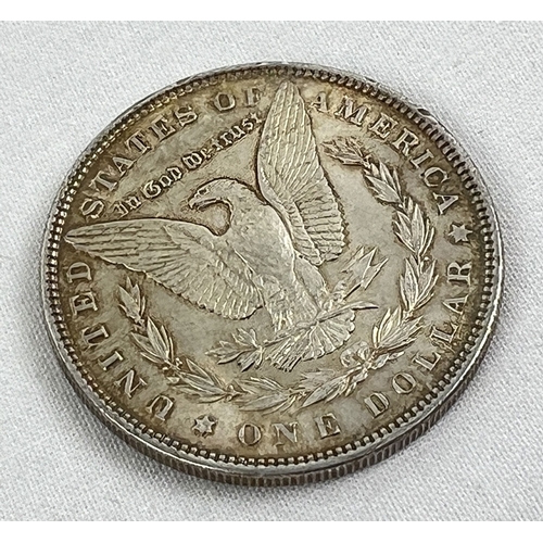 37 - An 1896 Wild West silver Morgan dollar, with purchase receipt from Westminster in 2014.