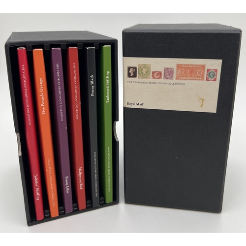 91 - A boxed set The Victorian Stamp Ingot Collection by The Royal Mail. Set contains 6 presentation card... 