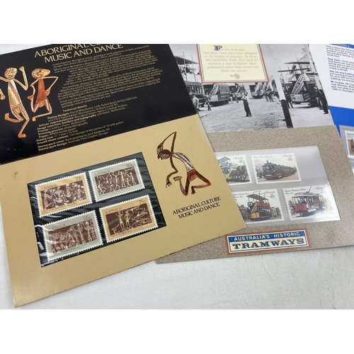 162 - 14 assorted Australia Post mint stamp presentation packs to include Steam Locomotives, Tramways, The... 