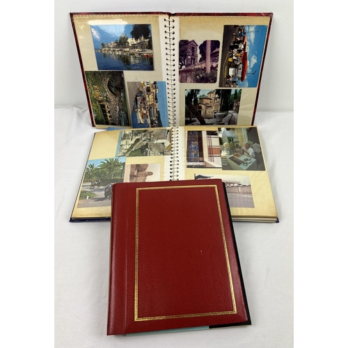 172 - 3 albums of vintage postcards and photographs, mostly holiday destinations and ships. To include nav... 