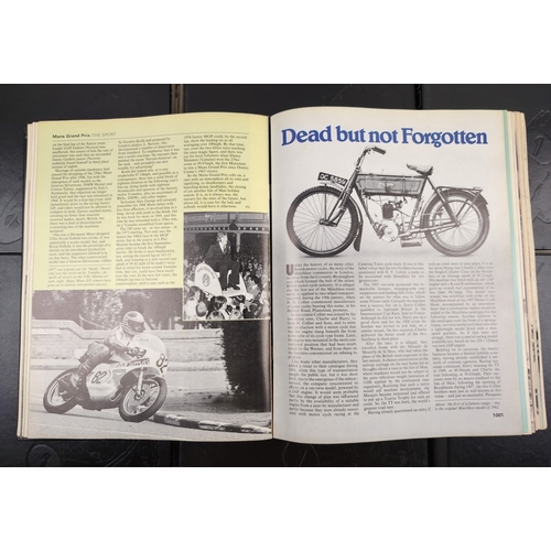 1245 - 8 binders containing 121 issues of On Two Wheels magazine from the 1970's, together with a folder of... 