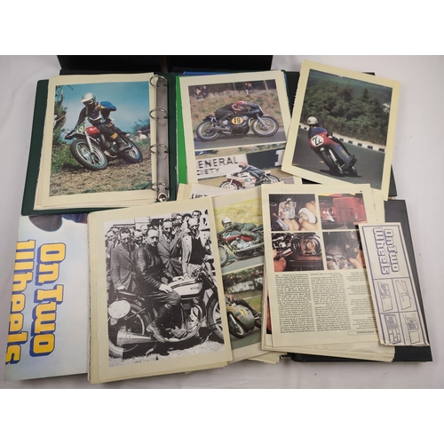 1245 - 8 binders containing 121 issues of On Two Wheels magazine from the 1970's, together with a folder of... 