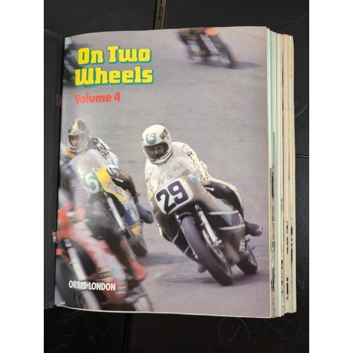 1245 - 8 binders containing 121 issues of On Two Wheels magazine from the 1970's, together with a folder of... 