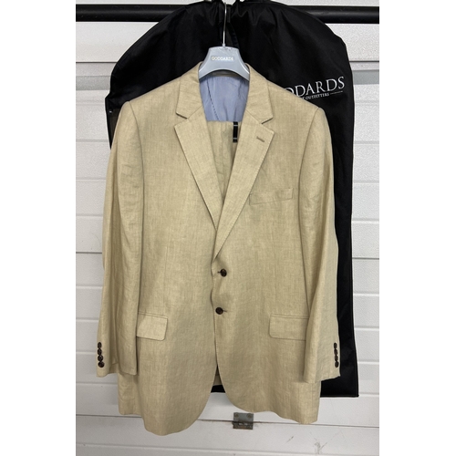 1351 - An Italian Bortoni menswear cream linen suit, trousers size 44R, jacket approx. 48