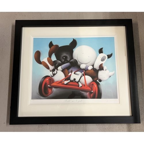 1357 - A large framed limited edition Doug Hyde giclée print entitled 