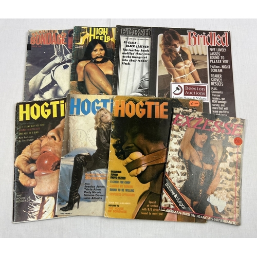 57 - 8 assorted vintage specialist fetish Bondage/C.P. adult erotic magazines to include First issue No. ... 