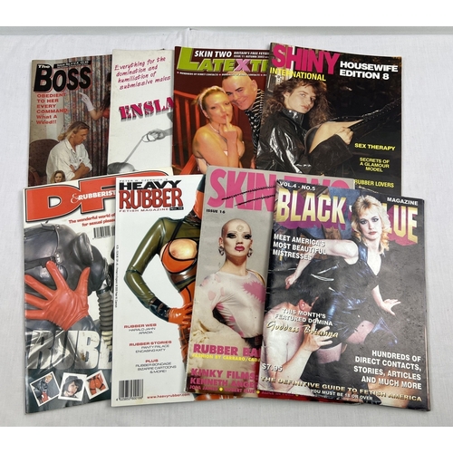 58 - 8 assorted specialist fetish adult erotic magazines to include The Boss, Shiny, Skin Two, DFP, Heavy... 