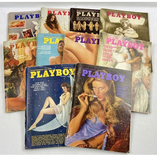 68 - 10 vintage 1970's issues of Playboy: Entertainment for Men adult magazine from 1973.