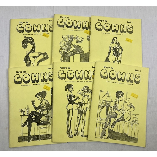 72 - 6 consecutive issues of Guys in Gowns; Transvestite Adventure Stories vintage adult erotic fiction b... 