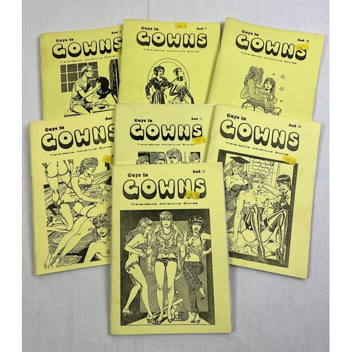 73 - 7 issues of Guys in Gowns; Transvestite Adventure Stories vintage adult erotic fiction books from Em... 