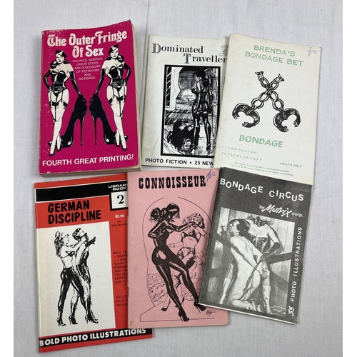 76 - 6 assorted vintage specialist fetish Bondage & CP adult erotic books with photographic images, to in... 