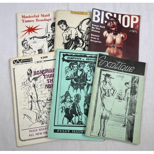 77 - 6 assorted specialist fetish Bondage/C.P. illustrated vintage adult erotic fiction books to include ... 