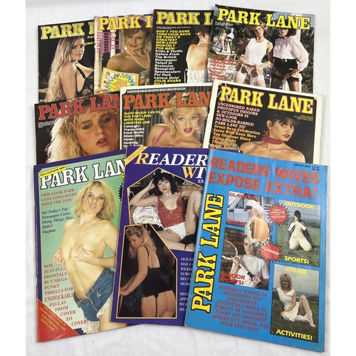 107 - 10 assorted issues of Park Lane adult erotic magazines to include 2 issues of Readers' Wives Expose ... 