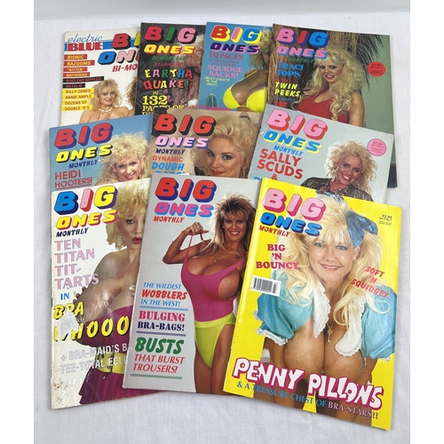 119 - 10 early 1990's issues of Big Ones, adult erotic magazine featuring larger breasted women from Elect... 
