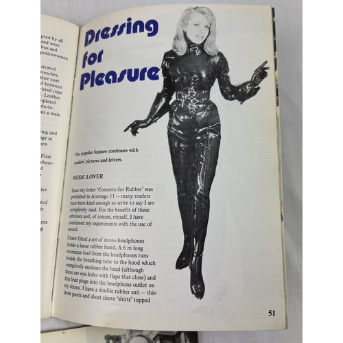 126 - 3 vintage 1970's specialist fetish leather/rubber smaller sized magazines, No's 14, 15 & 16, featuri... 