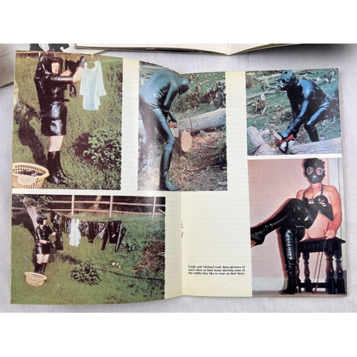 126 - 3 vintage 1970's specialist fetish leather/rubber smaller sized magazines, No's 14, 15 & 16, featuri... 